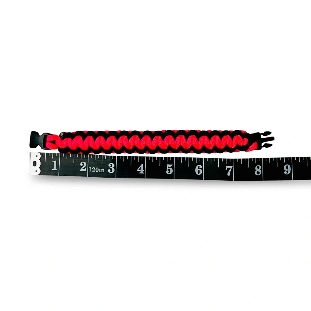 Hot Pink & Black Paracord Bracelet